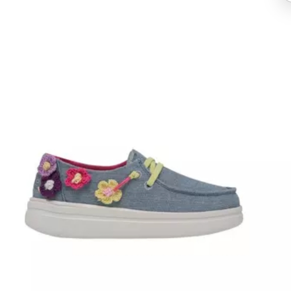 Hey Dude Wendy Rise "Floral Denim" Preschool Girls' Shoe